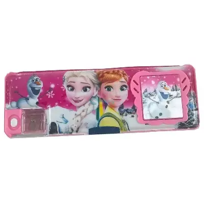 Picture of Magical Pencil Box With 8 Digit Calculator And Double Pencil Sharpener And Chamber Random Color Multicolor