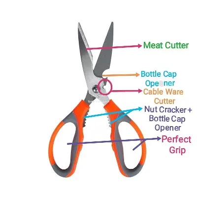 Picture of Stainless Steel Kitchen Scissors / Fish Cutting Scissors Multicolor