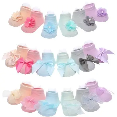 Picture of Baby Boys & Baby Girls Cotton Socks-(0-6 month)- 1 Pair Multicolor