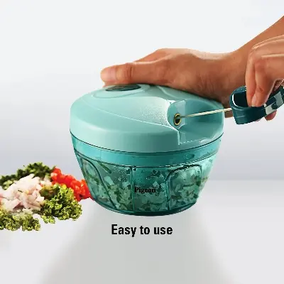 Picture of Manual Fruit Vegetable Chopper Hand Pull Food Cutter Onion Nuts Grinder Mincer Shredder Multifunction Kitchen Accessories Multicolor