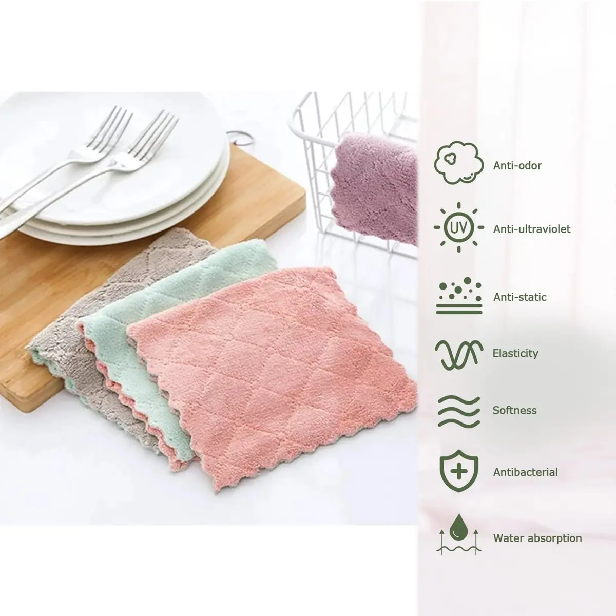 Picture of Baby Microfiber Water Proof Towel Size: 27*16cm Multicolor