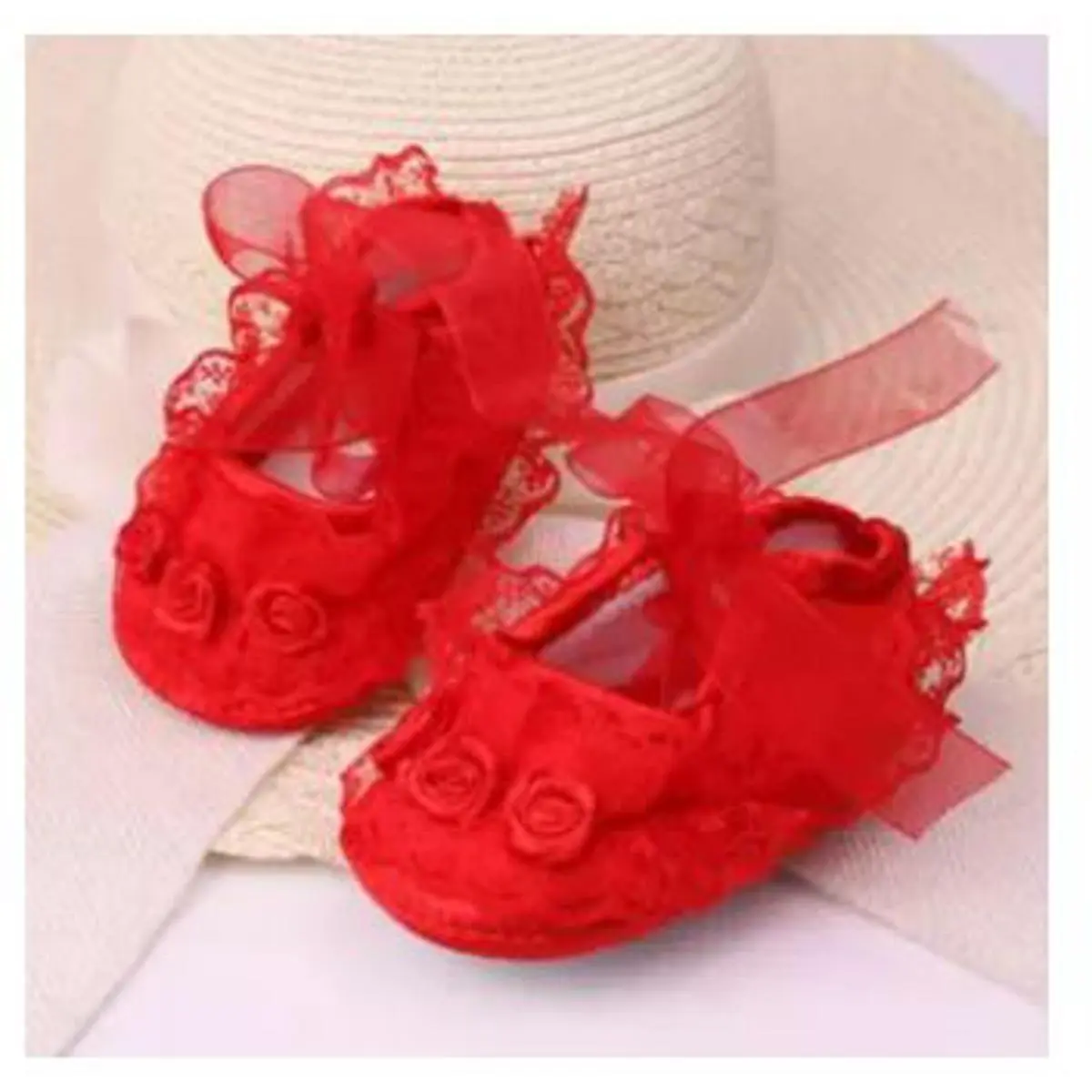 Picture of Superb Baby Girsl Sequins Princess Shoes Newborn Baby Girl Crib Shoes Soft Sole Prewalker Antislip Sneaker Baby First Walkers Progressively Better Multicolor