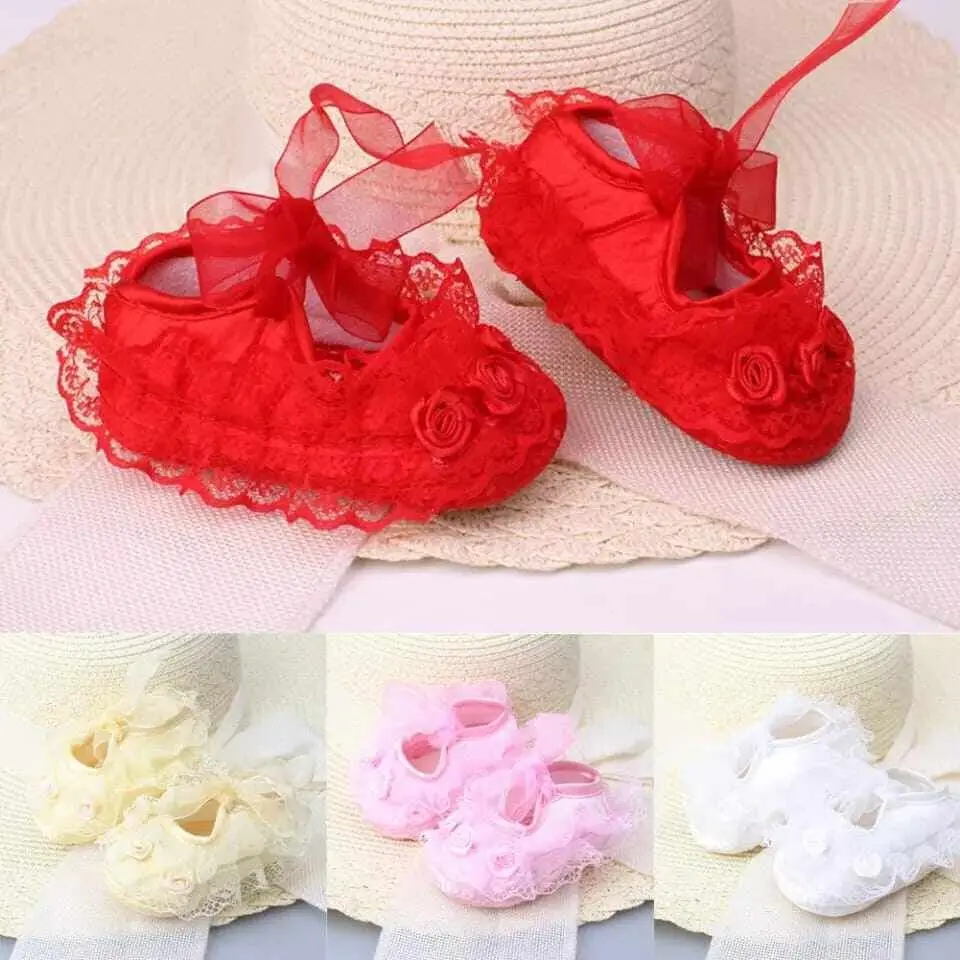 Picture of Superb Baby Girsl Sequins Princess Shoes Newborn Baby Girl Crib Shoes Soft Sole Prewalker Antislip Sneaker Baby First Walkers Progressively Better Multicolor
