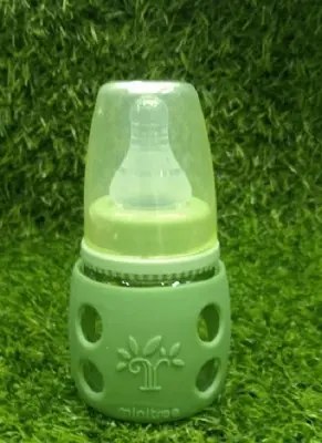 Picture of 60 ml Glass Feeder with Silicone Cover For (0-3 months) Baby Multicolor