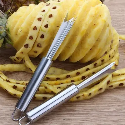 Picture of Stainless Steel V Shape Pineapple Eye Peeler Remover Silver