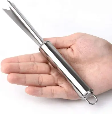 Picture of Stainless Steel V Shape Pineapple Eye Peeler Remover Silver