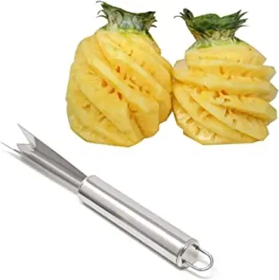 Picture of Stainless Steel V Shape Pineapple Eye Peeler Remover Silver