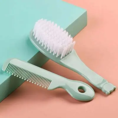 Picture of Baby Hairbrush Comb Portable Newborn Infant Toddlers Soft Hair Brush Head Massager Set Baby Kids Hair Care Supplies Multicolor