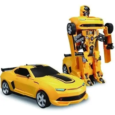 Picture of Transformer Robot Toy Car - Yellow Yellow