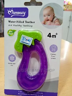 Picture of Brinjal Shape Water Filled Silicone Pacifier Teethers ( color as per stock ) Multicolor