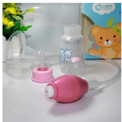 Picture of Apple Bear Brest Pump Manual Control Valve Mom Breast feeding Baby Milk Suction Feeding Newborn Bottle Multicolor