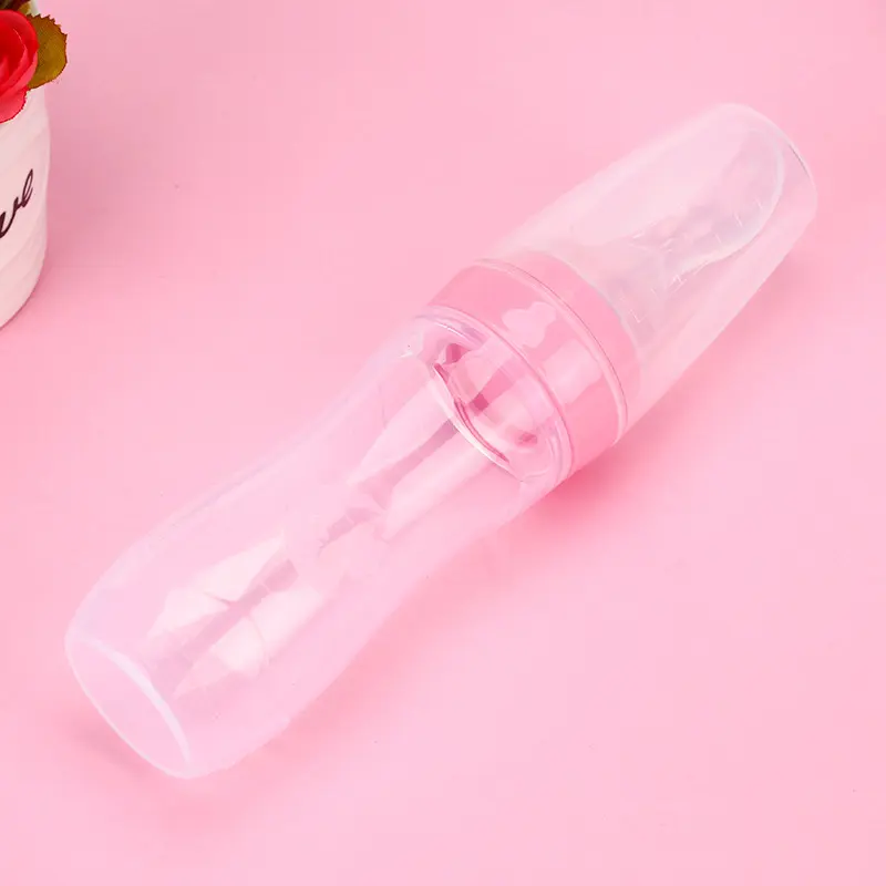 Picture of 120ml Full Silicon Baby Spoon Feeder Silicone Bottle Feeder Silicone Spoon