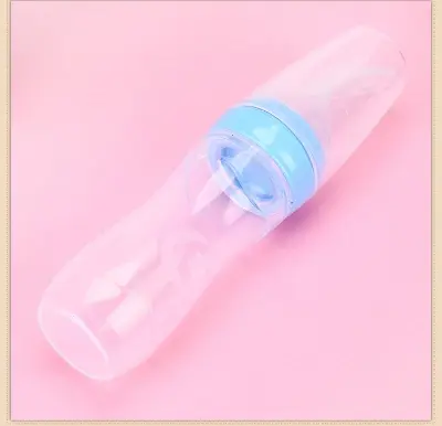 Picture of 120ml Full Silicon Baby Spoon Feeder Silicone Bottle Feeder Silicone Spoon