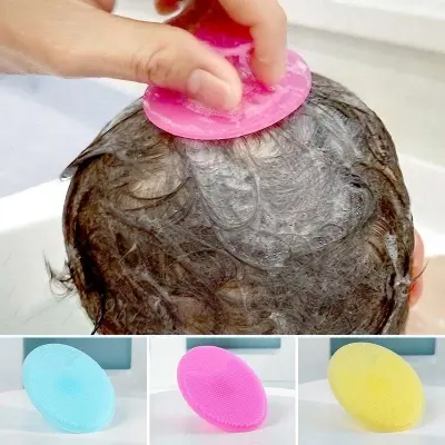 Picture of Baby Shampoo Bath Brush Silicone Head Newborn Body Massage Baby Shower Brush Hair Shampoo Brushes Infant Shower Brush Multicolor