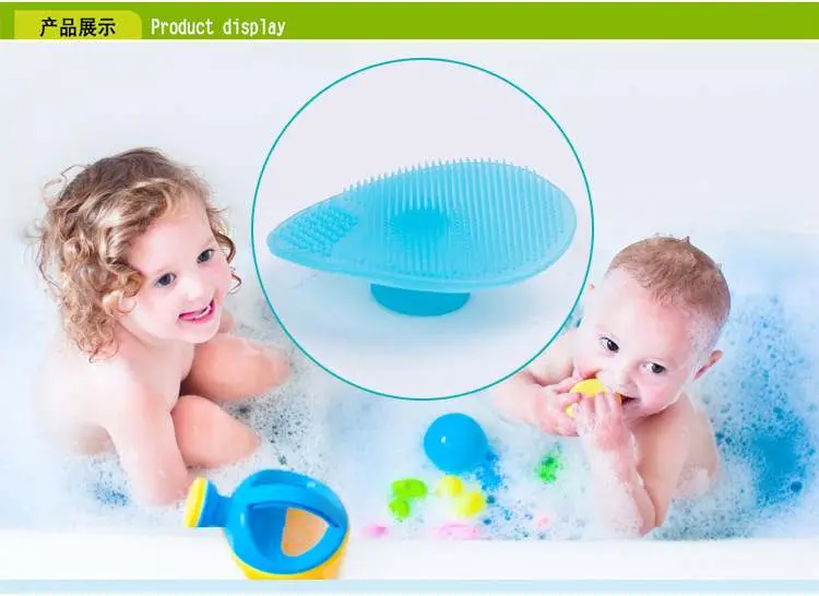 Picture of Baby Shampoo Bath Brush Silicone Head Newborn Body Massage Baby Shower Brush Hair Shampoo Brushes Infant Shower Brush Multicolor