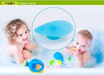 Picture of Baby Shampoo Bath Brush Silicone Head Newborn Body Massage Baby Shower Brush Hair Shampoo Brushes Infant Shower Brush Multicolor