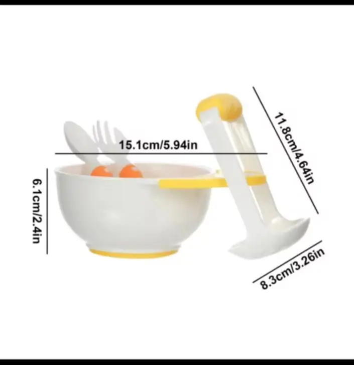 Picture of Mealtime Feeding Set For Kids Sturdy 4 Pieces Set Children's Tableware Utensil Set Safe Ergonomic Long Handle Toddler Utensils