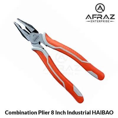 Picture of COMBINATION PLIER 8 INCH INDUSTRIAL HAIBAO - Red