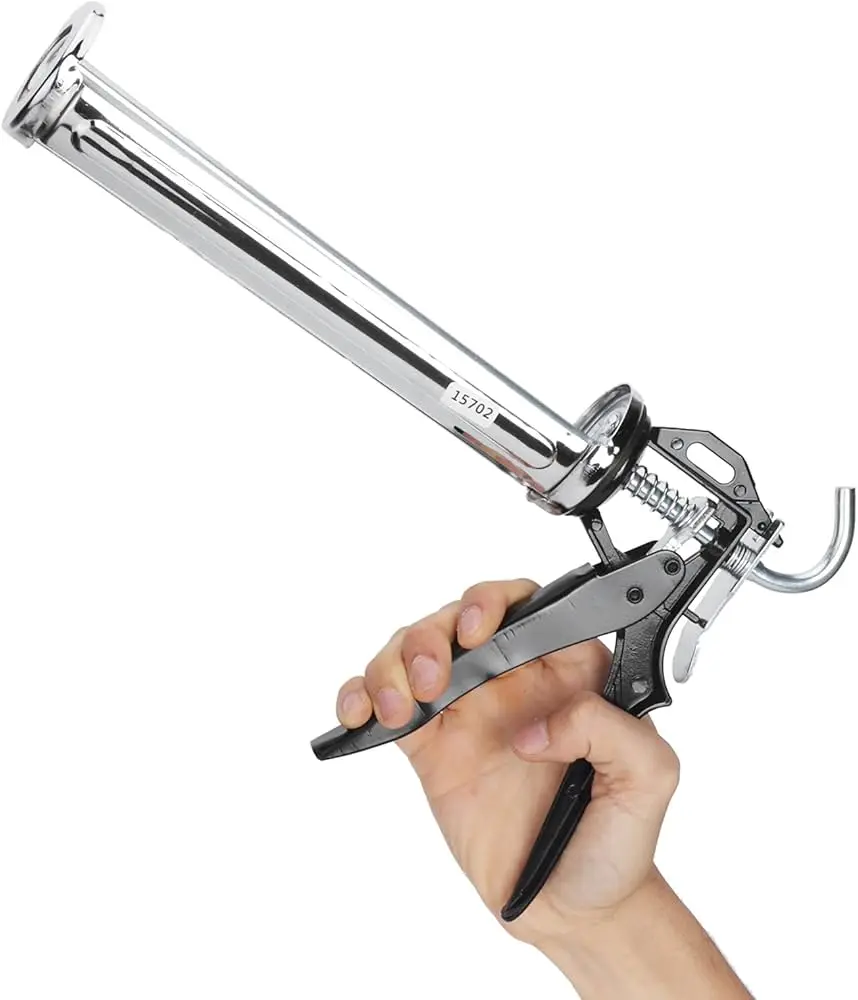 Picture of Silicon Gun S.S / Hand Caulking Gun, 13.4in Stainless Steel - White