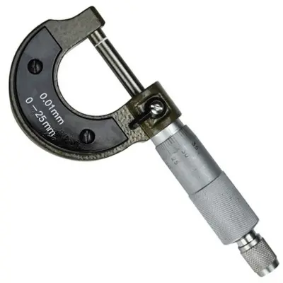 Picture of Outside Micrometer 0~25mm 0.01mm Caliper Thickness Gauge Precise Metal Metric Measuring Analysis Tools For Machinists Jewelers - Black