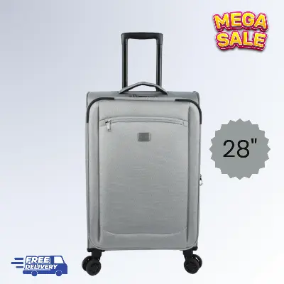 Picture of 28Inch Soft Suitcase/Luggage 450D Jacquard RPET with PUX2 in waterproof- Gray (Original Export)