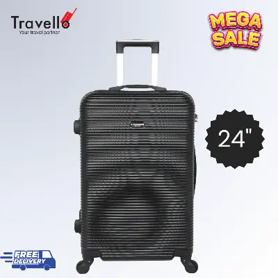 Picture of Travello  24 Inch City Ultra Light Weight Luggage-Trolley Black