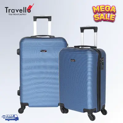 Picture of Travello Hard Top 20 & 24 Inch City Ultra Light Weight Luggage-Trolley Dark Blue (Combo- Set of 2)