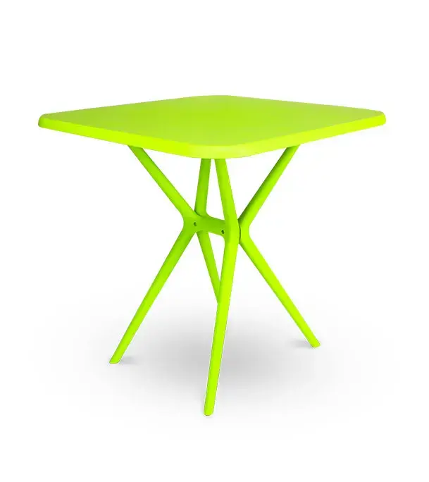 Picture of Restaurant Table Square 4 Seated P/L - Lime Green