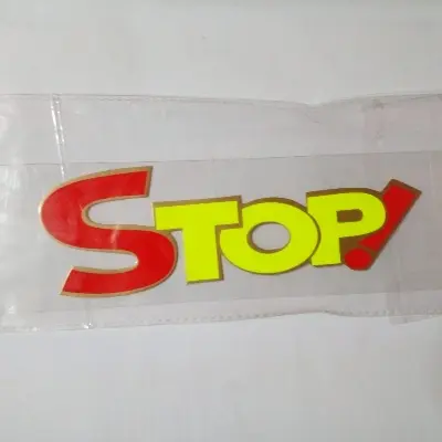 Picture of Stop Motorbike Sticker for Motorbike Decoration (Multicolor)