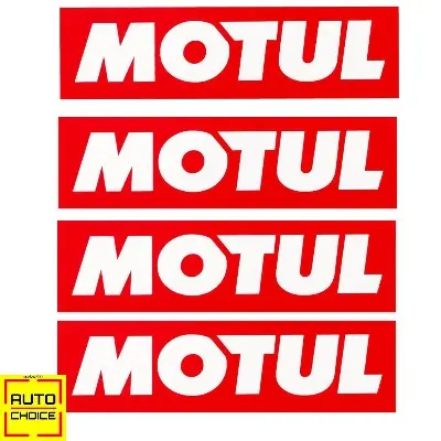 Picture of Motul Logo Sticker For Bikes, Cars Helmets, And Laptops - 4 Pcs - Car Accessories (Multicolor)