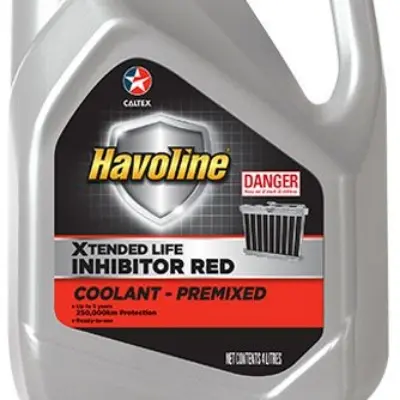 Picture of Havoline Xtended Life Inhibitor Premixed Antifreeze/Coolant-Red-4L (Red)