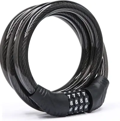 Picture of 4 digit set password safety helmet lock - cycle accessories (Black)