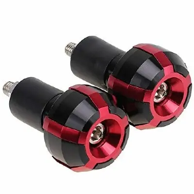 Picture of Universal Motorcycle 7/8" Handle Bar Grips End Slider Cap or gutli - Black & Red