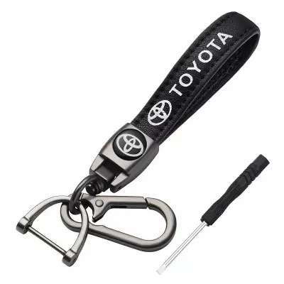Picture of Toyota Leather Strip And Best Quality Keychain Key Chain Key Chain (Black)