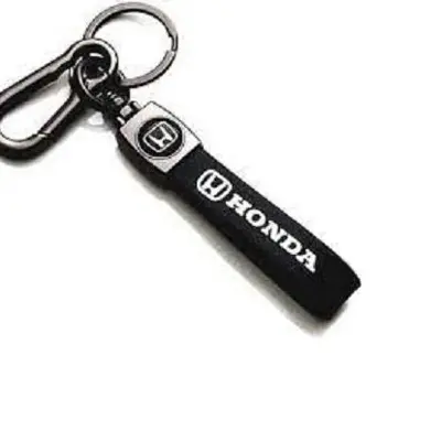 Picture of Long Leather Key Chain, Key Ring with Metal & Leather finish Key Chain for Men & Women & for Gift (Black)