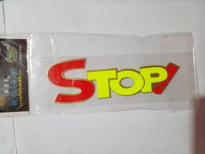 Picture of Stop Motorbike Sticker - Car Accessories (Multicolor)