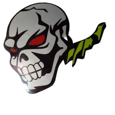 Picture of Motorbike Sticker - Car Accessories-Monster Head Sticker-2pc (Multicolor)