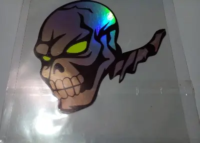 Picture of Motorbike Sticker - Car Accessories-Monster Head Sticker-2pc (Multicolor)