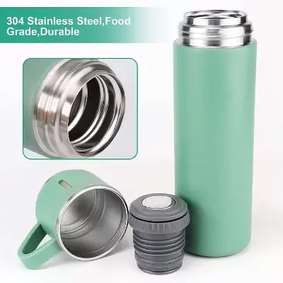 Picture of 500 ml Thermal Vacuum Flask – Stainless Steel for Travel - Green