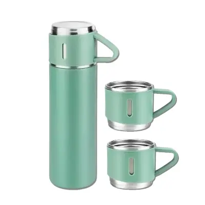 Picture of 500 ml Thermal Vacuum Flask – Stainless Steel for Travel - Green