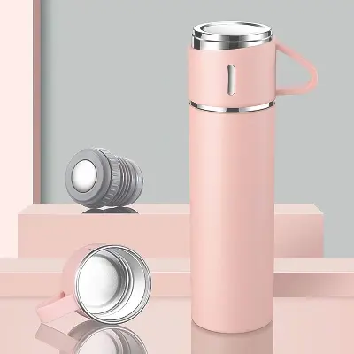 Picture of 500 ml Double-Wall Stainless Steel Vacuum Flask - Pink