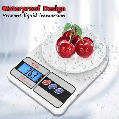 Picture of Electronic Digital Weighing Machine 10KG for Kitchen | MNK SHOP - White