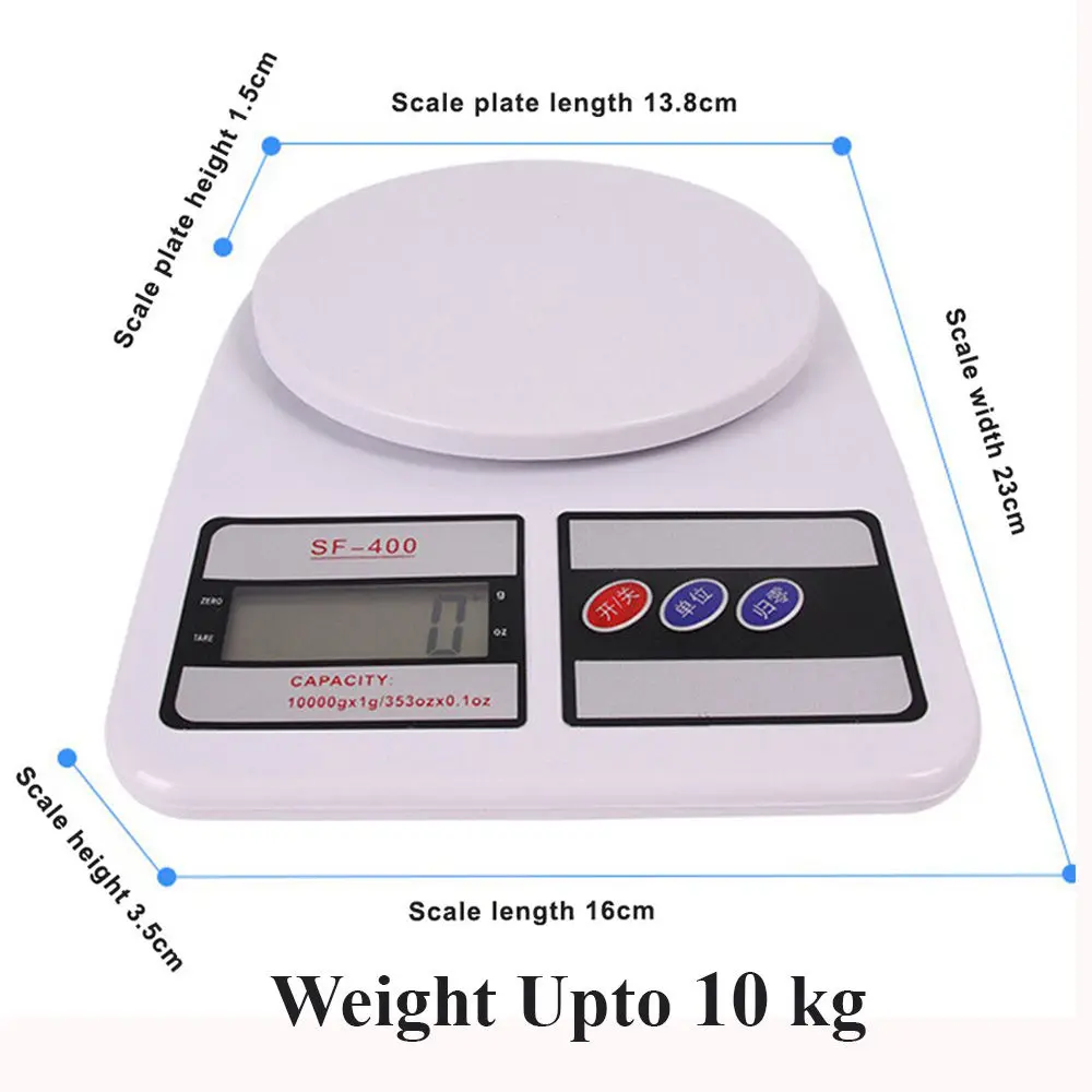 Picture of Kitchen Tool Digital Food Scale – 10KG Capacity | MNK SHOP - White
