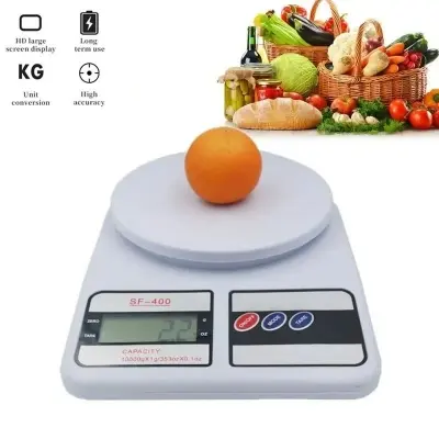 Picture of ফল ও সবজি মাপার জন্য ডিজিটাল কিচেন স্কেল – ১০ কেজি | MNK SHOP - White