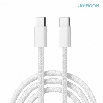 Picture of Joyroom (S-A45) Ben Series Braided 60W Fast Charging Data Cable (Type-C to Type-C) 1m-White