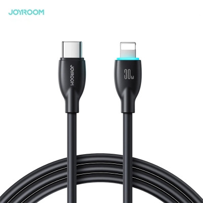 Picture of Joyroom S-A30 Star-Ring Series 30W Fast Charging Data Cable (Type-C to Lightning) 1m-Black