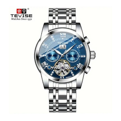 Picture of Tevise T9005Big Classic Business Design Mechanical Luxury watch for Men - Silver Blue