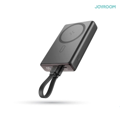 Picture of Joyroom JR-PBM01 magnetic 10000mAh 20W with stand + Lightning cable - USB-C - black