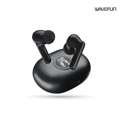 Picture of Wavefun Star 2 ANC Bluetooth Earphone V5.3 Wireless Headphones Digital Display Active Noise Cancelling Earbuds Super Bass - Black