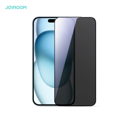 Picture of Joyroom JR-MLG0281 Tempered Glass Screen Protector (2.5D Full Screen with Black Edge) for iPhone 16 Pro (Privacy+Dustproof)